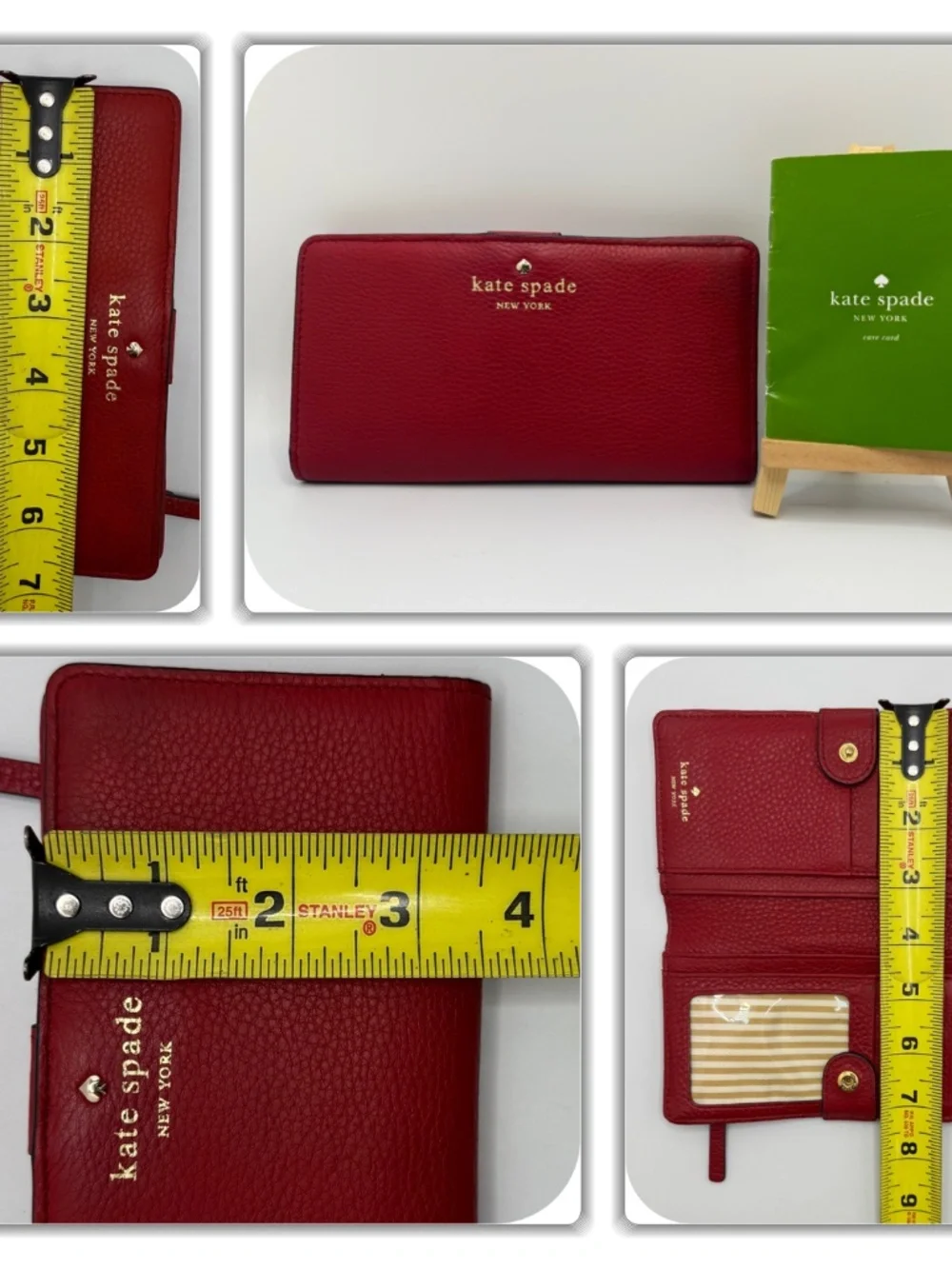 ECLECTIC KATE SPADE RED PEBBLED WALLET!